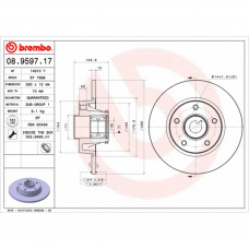 Гальмівний диск Brembo 08.9597.17