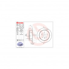 Гальмівний диск Brembo 08.A111.11