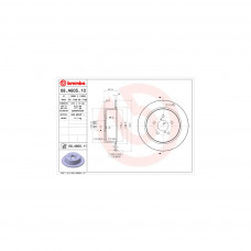 Гальмівний диск Brembo 08.A605.11