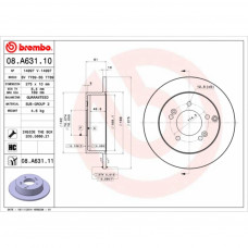 Гальмівний диск Brembo 08.A631.11