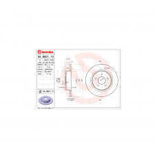 Гальмівний диск Brembo 08.B601.10