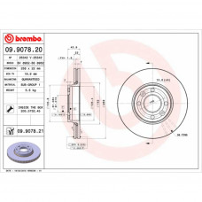 Гальмівний диск Brembo 09.9078.20