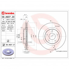 Гальмівний диск Brembo 09.A637.21