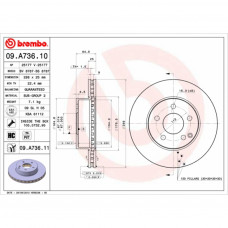 Гальмівний диск Brembo 09.A736.11