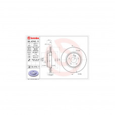 Гальмівний диск Brembo 09.A742.11