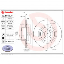 Гальмівний диск Brembo 09.B569.11