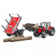 Спецтехніка Bruder трактор Massey Ferguson 7480 з навантажувачем і лісовим причепом 1:16 (02046)