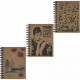 Блокнот Buromax spiral side, В6, 96sheets, KRAFT, square (assorted) (BM.2479)