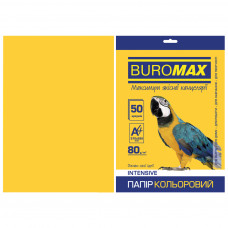 Папір Buromax А4, 80g, INTENSIVE yellow, 50sh (BM.2721350-08)