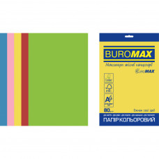 Папір Buromax А4, 80g, INTENSIVE, 5colors, 50sh, EUROMAX (BM.2721350E-99)