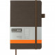 Книга записна Buromax Tweed 125x195 мм 96 аркушів в лінію обкладинка зі штучної шкіри Сіра (BM.291263-09)