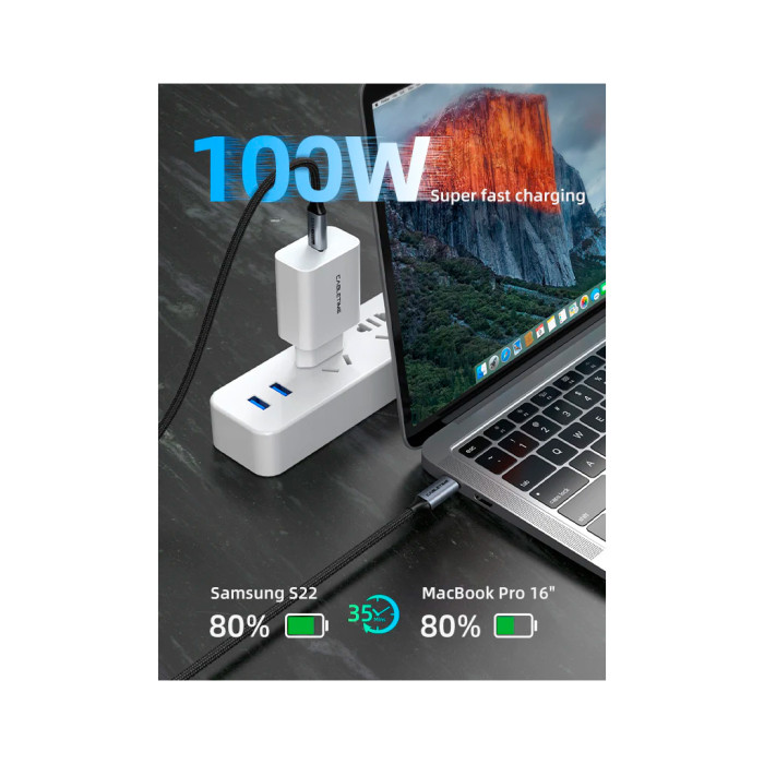 Дата кабель USB-C to USB-C 2.0m 100W USB3.1 20Gbps 4K60Hz Cabletime (CA914234)