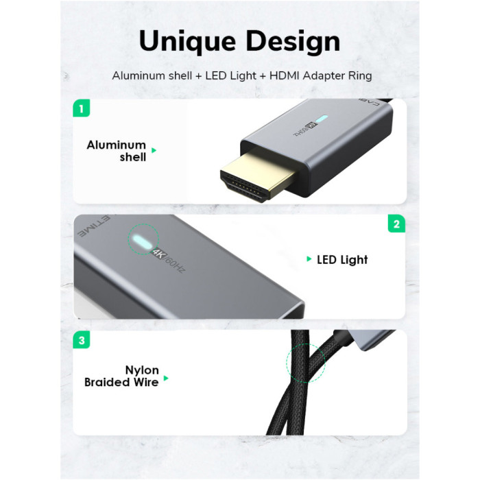 Кабель мультимедійний miniDisplayPort M to HDMI M 1.0m Cabletime (CA914593)