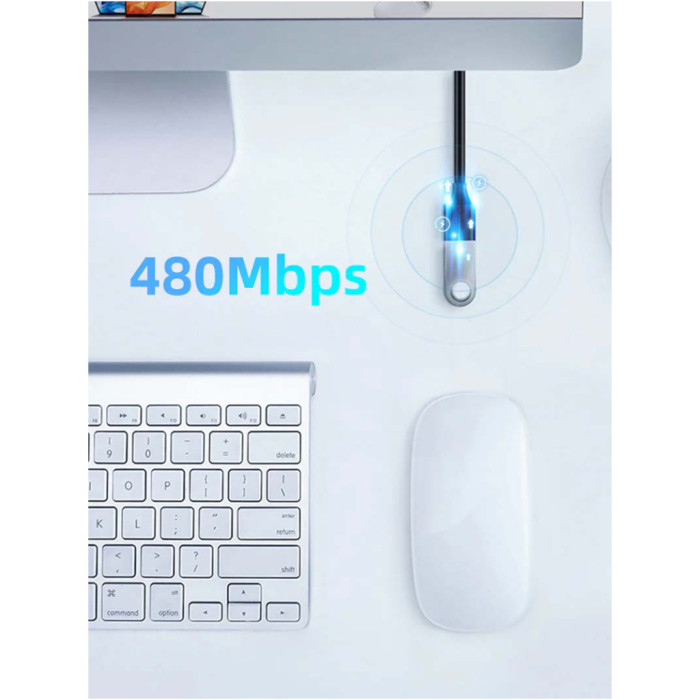 Дата кабель USB 2.0 AM/AF 0.5m Cabletime (CA915156)