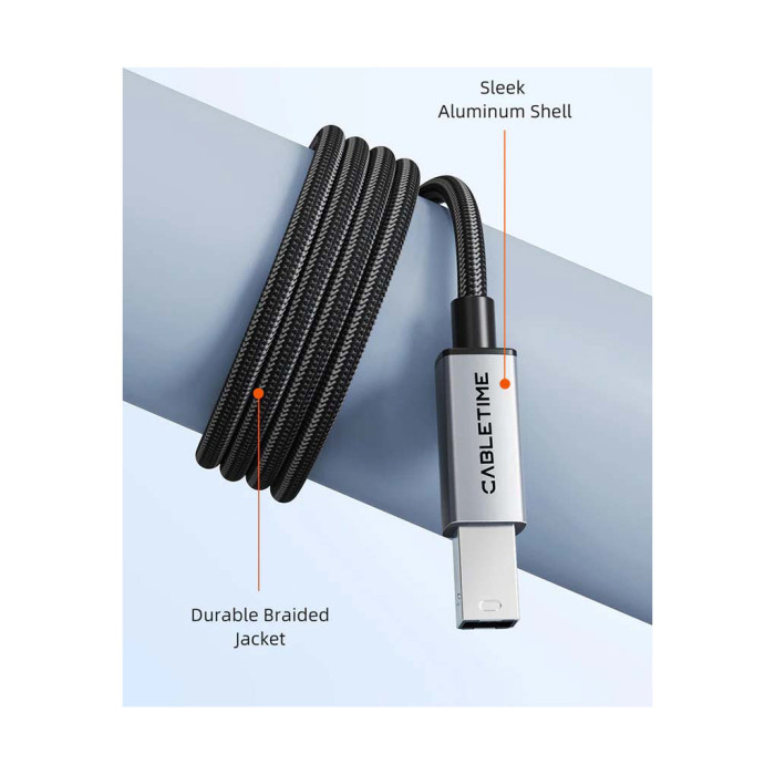 Кабель для принтера USB 2.0 AM/BM 2.0m Cabletime (CA915217)