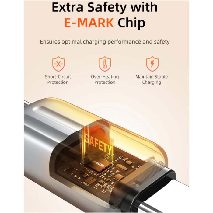 Дата кабель USB-C to USB-C 2.0m PD240W Cabletime (CA915736)