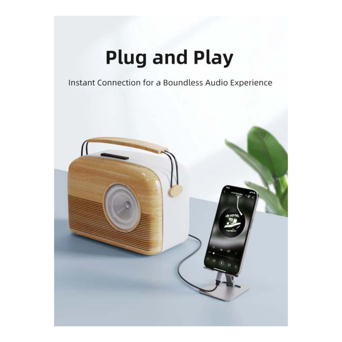Кабель мультимедійний USB-C to 3.5mm M 1.0m Cabletime (CA915767)