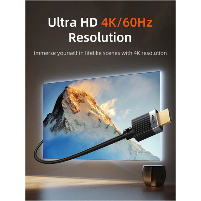 Кабель мультимедійний HDMI M to HDMI M 10.0m V2.0 4K60Hz Cabletime (CA915811)
