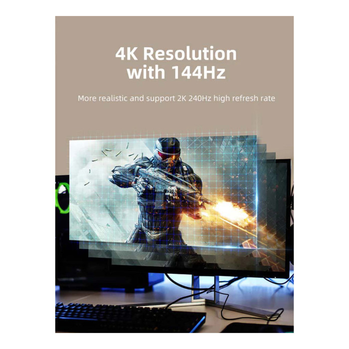 Кабель мультимедійний DisplayPort M to HDMI M 8K60Hz Cabletime (CA916405)