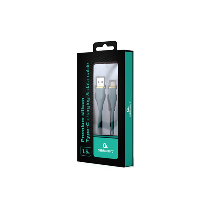 Дата кабель USB 2.0 AM to USB-C 1.5m 2.1A Cablexpert (CC-USB2S-AMCM-1.5M-G)