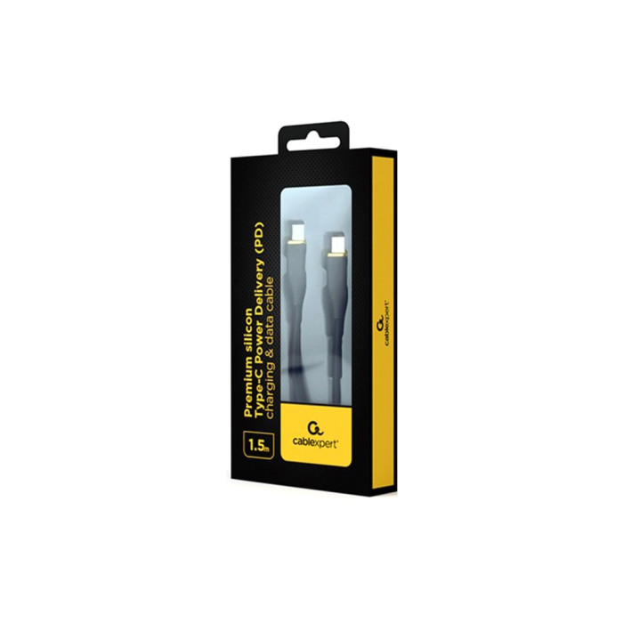 Дата кабель USB-C to USB-C 1.5m 3A Cablexpert (CC-USB2S-CMCM-1.5M-BK)