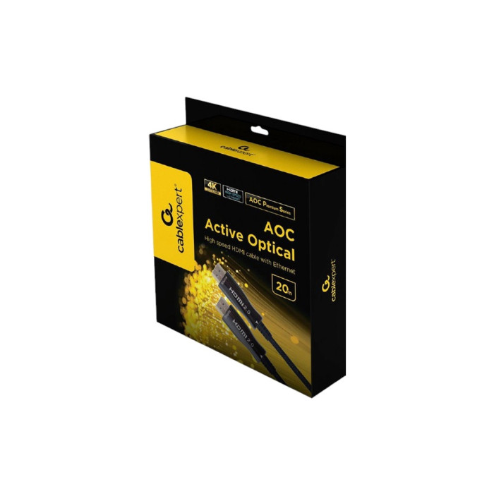 Кабель мультимедійний HDMI M to HDMI M 20.0m V2.0 AOC 4K60Hz Cablexpert (CCBP-HDMI-AOC-20M-02)