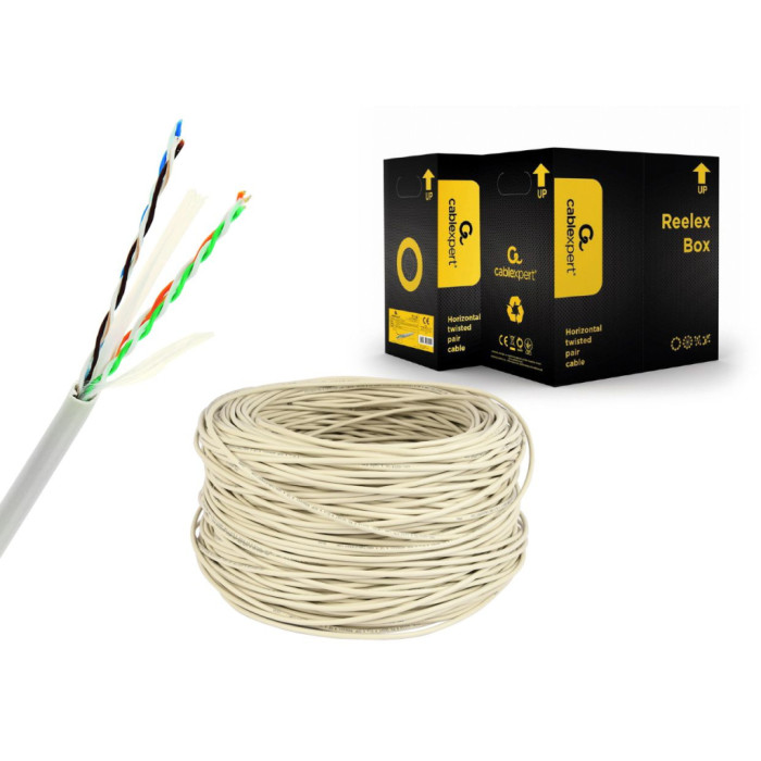 Кабель мережевий Cablexpert UTP 305м, cat 6, CCA, AWG24, Patchkabel (UPC-6004SE-L)
