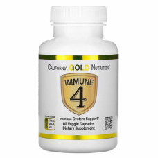 Вітамінно-мінеральний комплекс California Gold Nutrition Засіб для зміцнення імунітету, Immune4, 60 вегетаріан (CGN-01842)