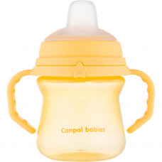Поїльник-непроливайка Canpol babies з силіконовим носиком FirstCup 150 мл Жовта (56/614_yel)