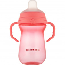 Поїльник-непроливайка Canpol babies з силіконовим носиком FirstCup 250 мл Рожева (56/615_pin)
