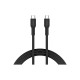 Дата кабель USB-C to USB-C 1.0m OnWire 60CL C-C 60W COLOR Braided 1m Black Canyon (CND-CCAP60AB10B)