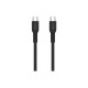Дата кабель USB-C to USB-C 1.0m OnWire 60CL C-C 60W COLOR Braided 1m Black Canyon (CND-CCAP60AB10B)