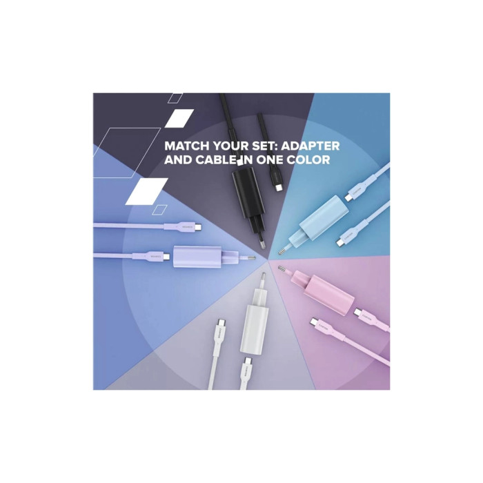 Дата кабель USB-C to USB-C 1.0m OnWire 60CL C-C 60W COLOR Braided 1m White Canyon (CND-CCAP60AB10W)