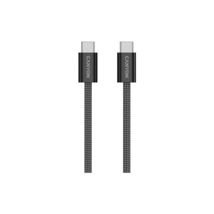 Дата кабель USB-C to USB-C 1.0m 60W Magnet Braided Black Canyon (CND-CCMG60AB15B)