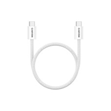 Дата кабель USB-C to USB-C 1.0m 60W Magnet Braided White Canyon (CND-CCMG60AB15W)