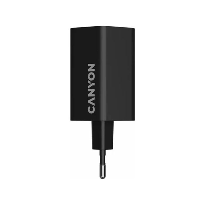 Зарядний пристрій Canyon HEXAGON 65 GaN 65W 2xPD 1xQC EU Black (CND-CHAHEX65B)
