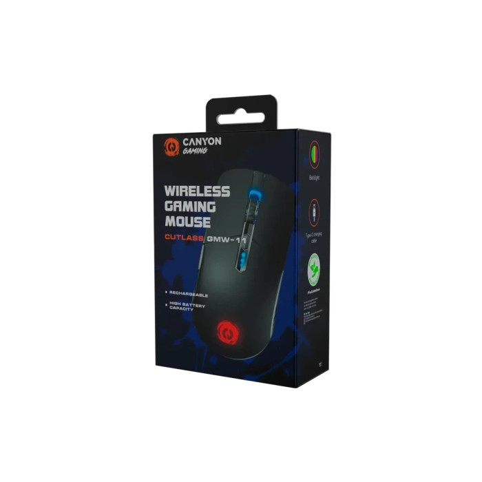 Мишка Canyon Cutlass Wireless USB Black (CND-SGMW11B)