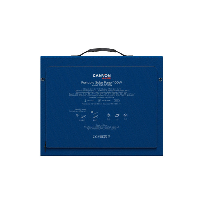 Портативна сонячна панель Canyon CND-SP100W