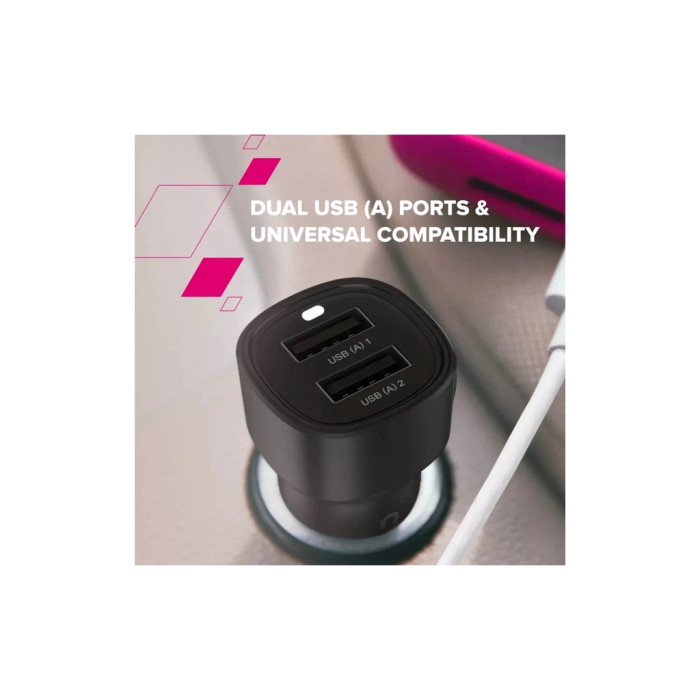 Зарядний пристрій Canyon 2xUSB 24W black (CNE-CCABR2AA)