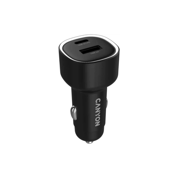 Зарядний пристрій Canyon 1xUSB + 1xUSB-C PD48W black (CNE-CCABR3AC)