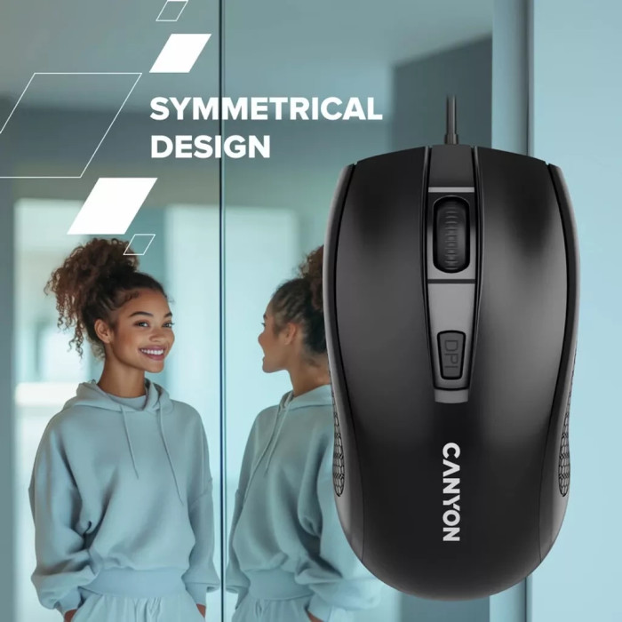 Мишка Canyon M-4 USB Black (CNE-CMS4)