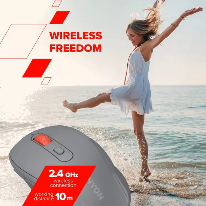 Мишка Canyon OnClick 20 Wireless Dark Gray (CNE-CMSW20DG)