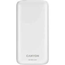 Батарея універсальна Canyon PB-301 30000mAh PD/20W, QC/3.0 (CNE-CPB301W)