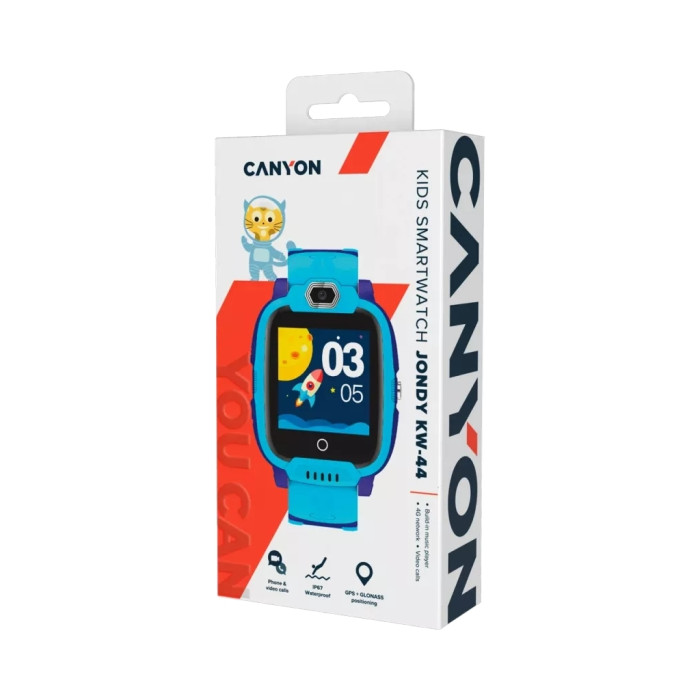 Смарт-годинник Canyon CNE-KW44BL Jondy KW-44, Kids smartwatch Blue (CNE-KW44BL)