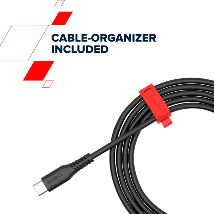 Дата кабель USB 2.0 AM to USB-C 1.2m 18W White Canyon (CNS-AC18SC12W)