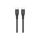Дата кабель USB-C to USB-C 1.0m CC60SC10 60W Silicon Black Canyon (CNS-CC60SC10B)