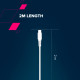Дата кабель USB-C to USB-C 1.2m CC60SC 60W White Canyon (CNS-CC60SC12W)