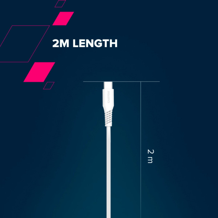 Дата кабель USB-C to USB-C 2.0m CC60SC 60W White Canyon (CNS-CC60SC20W)