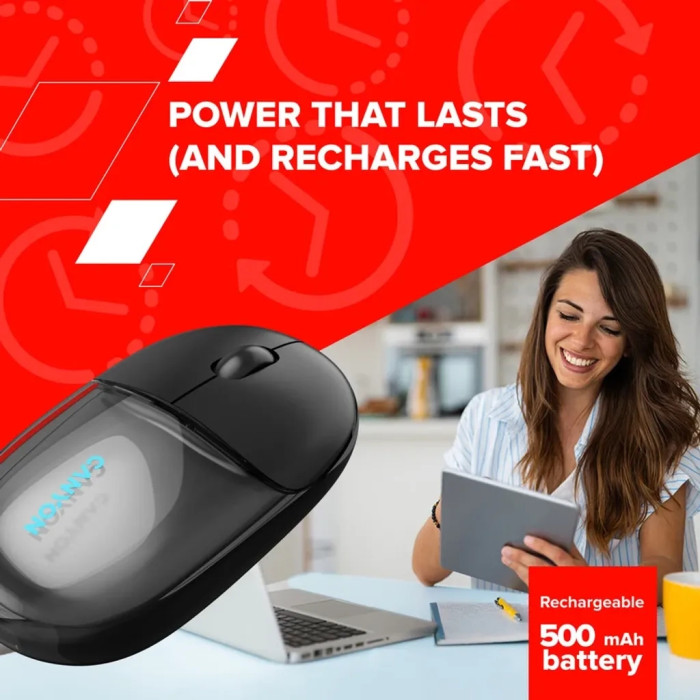 Мишка Canyon OnClick 24 Wireless Black (CNS-CMSW24B)
