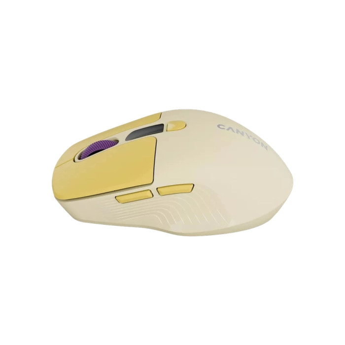 Мишка Canyon MW-26 LCD Silent Wireless/Bluetooth Yellow (CNS-CMSW26Y)